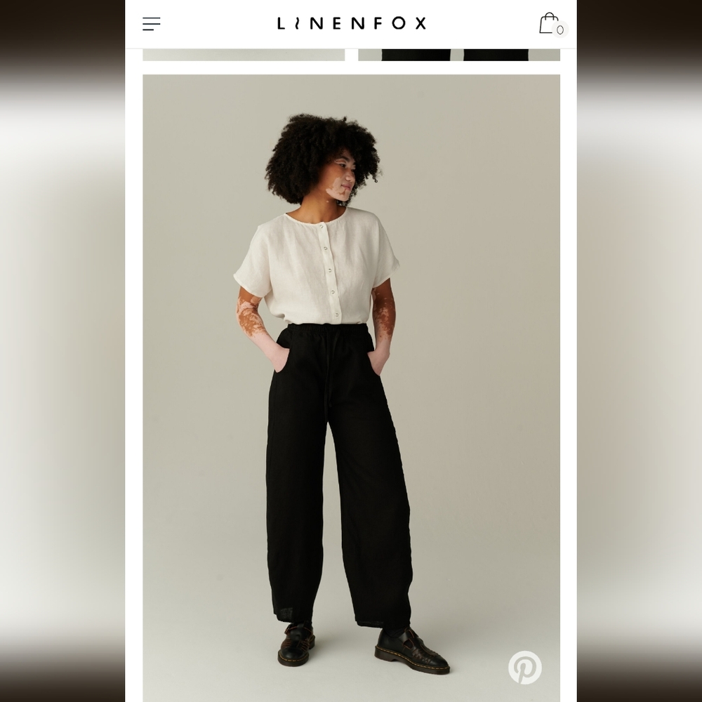 Linenfox Zoya trousers in emerald green